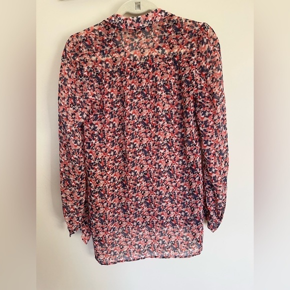 Anthropologie Pins & Needles Sheer Button Up Top Size XS multicolor - Picture 2 of 9